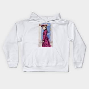 Victorian Woman Pondering Kids Hoodie